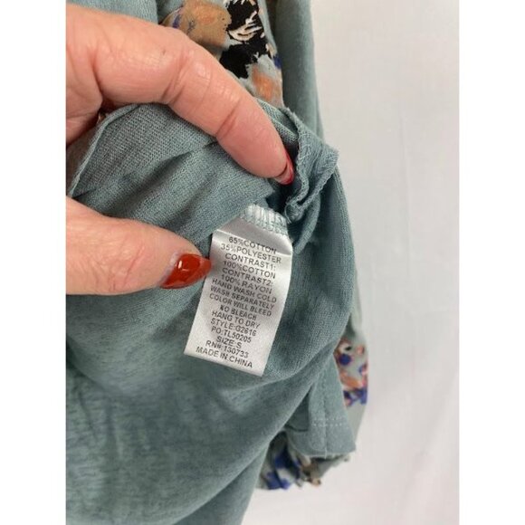 Umgee Mixed Medium Long Sleeve Boho Floral Top Women's Small - Picture 10 of 11